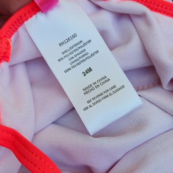 Betsey Johnson ✦ Cat Face Toddler Swimsuit ✦ Pink & Black UPF 50+ Size 24M NWT - Picture 9 of 14